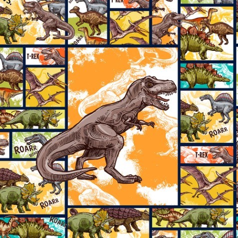 Teplákovina Dino obdelníky, panel (E)
