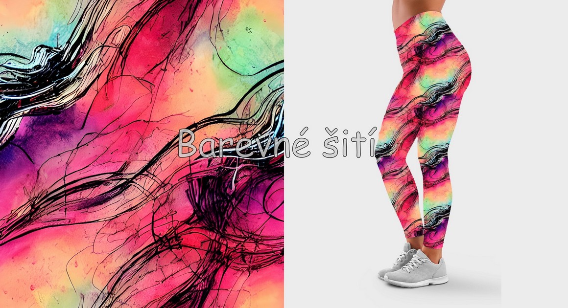 Sporty Broskvová s černou linkou (E)