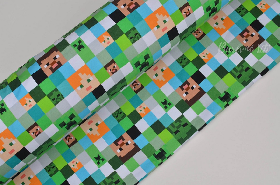 Teplákovina Minecraft kostičky (E)