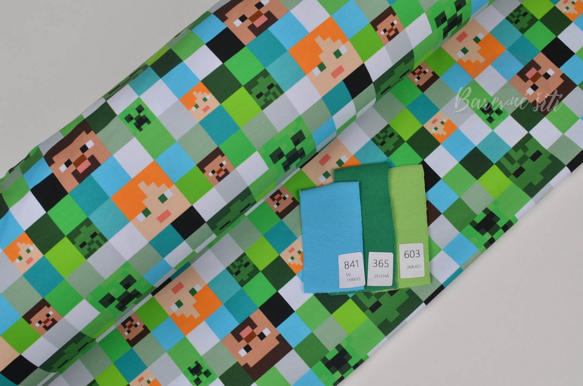 Teplákovina Minecraft kostičky (E)