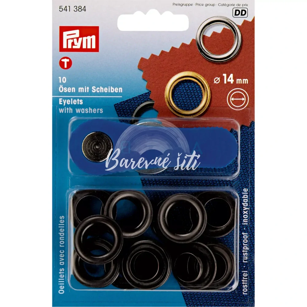 Průchodky Černé Prym 14mm (E)