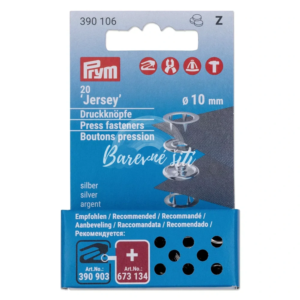 Stiskací knoflíky JERSEY 10 mm NÁPLŇ 20ks Prym (E)
