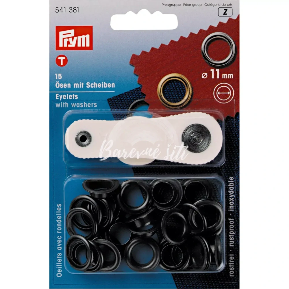 Průchodky Černé Prym 11mm (E)