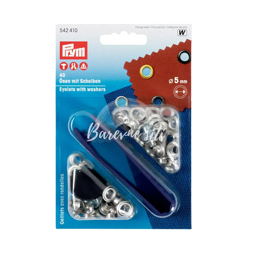 Průchodky Stříbrné Prym 5mm (E)