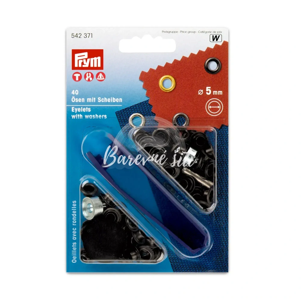 Průchodky Černé Prym 5mm (E)