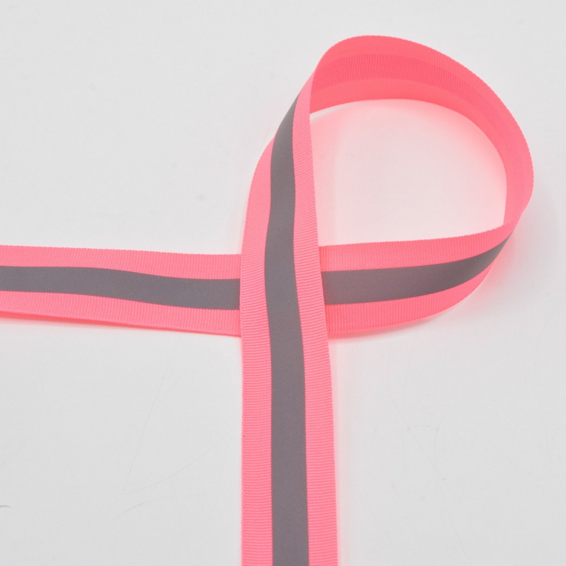 Reflexní pruh NEON RŮŽOVÝ, lampas 2,5cm (E) 0,7m/ks