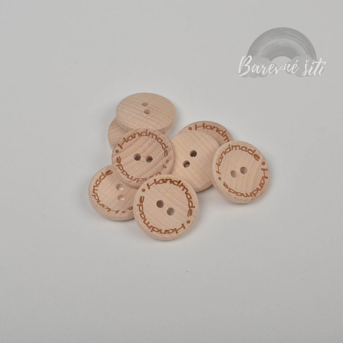 Knoflík dřevěný HANDMADE 2.5cm (E)
