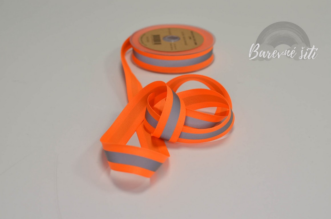 Reflexní pruh NEON ORANŽ, lampas 1,5m /ks(E)