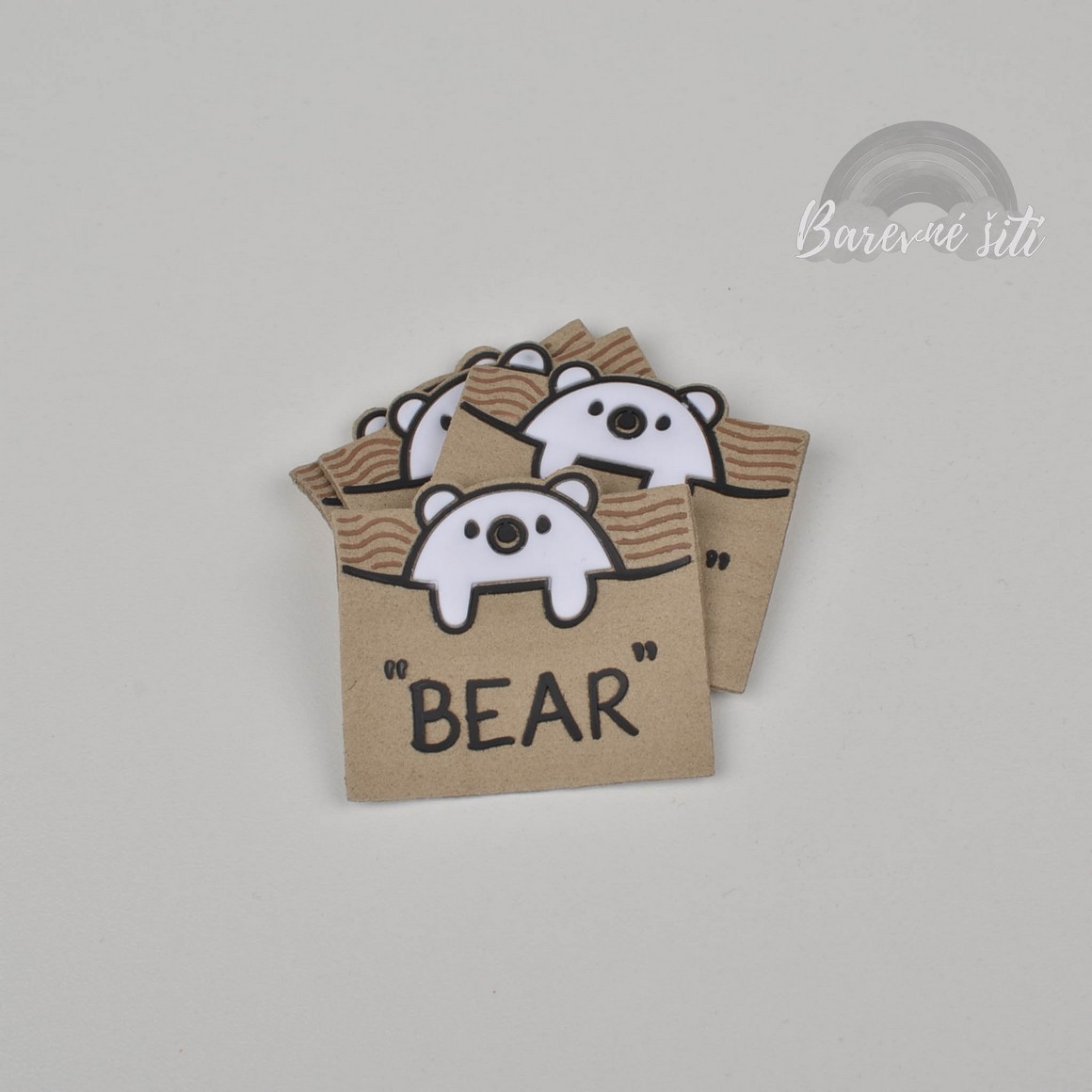Nášivka ''BEAR'' béžová (E)