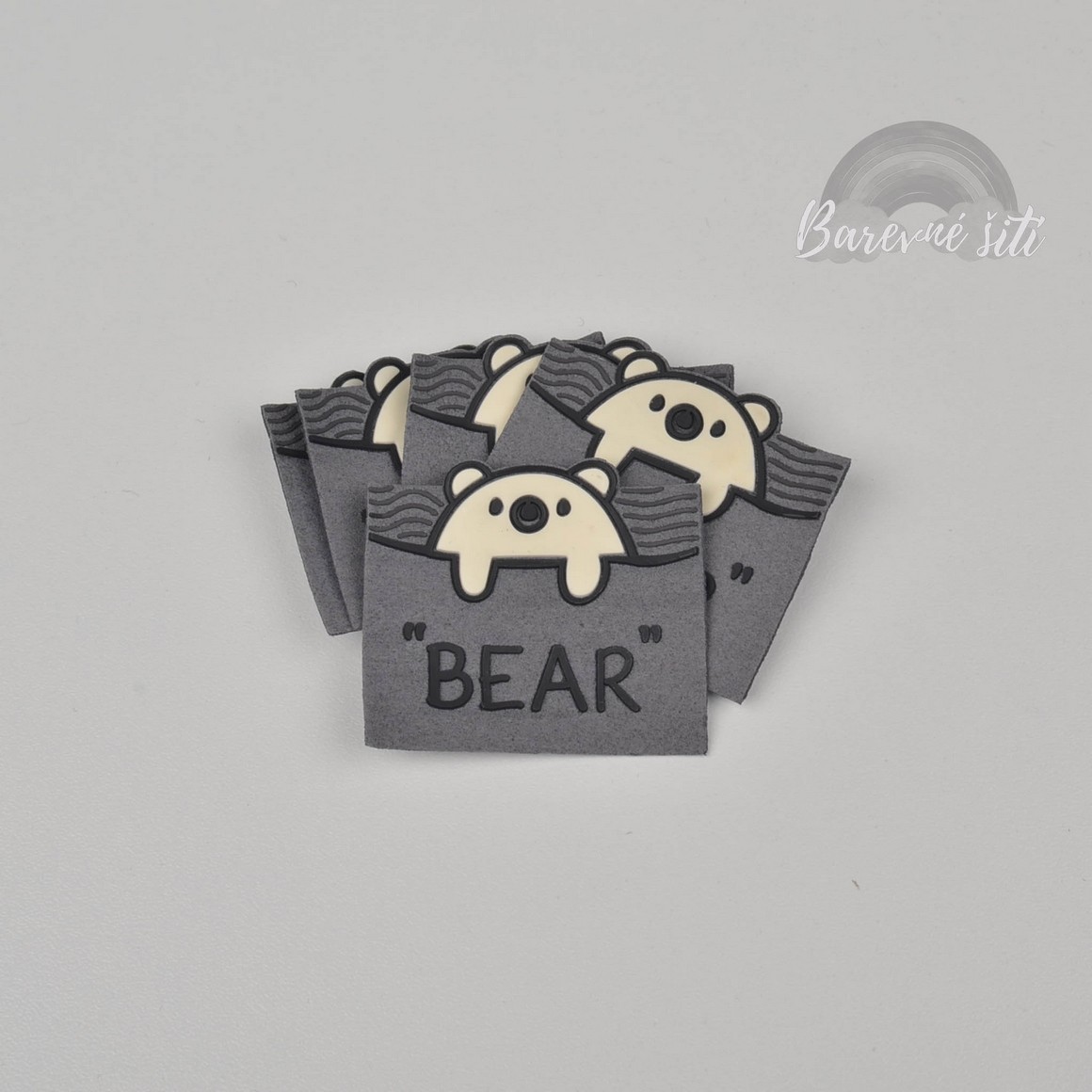 Nášivka ''BEAR'' šedá (E)