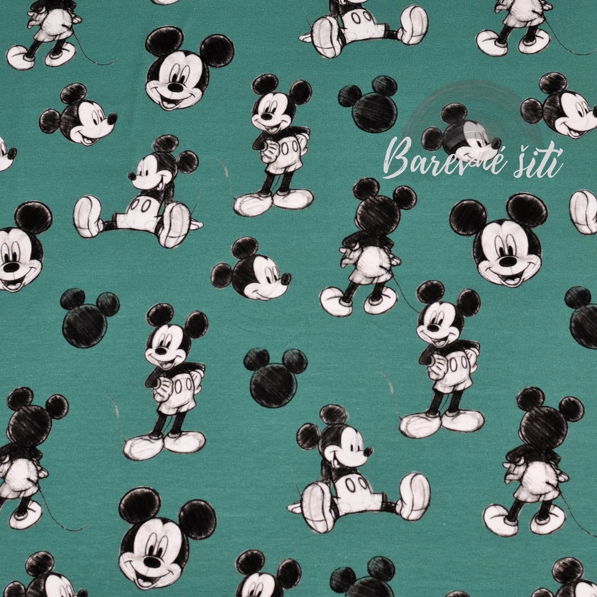 Úplet Mickey na zelenkavé (E)