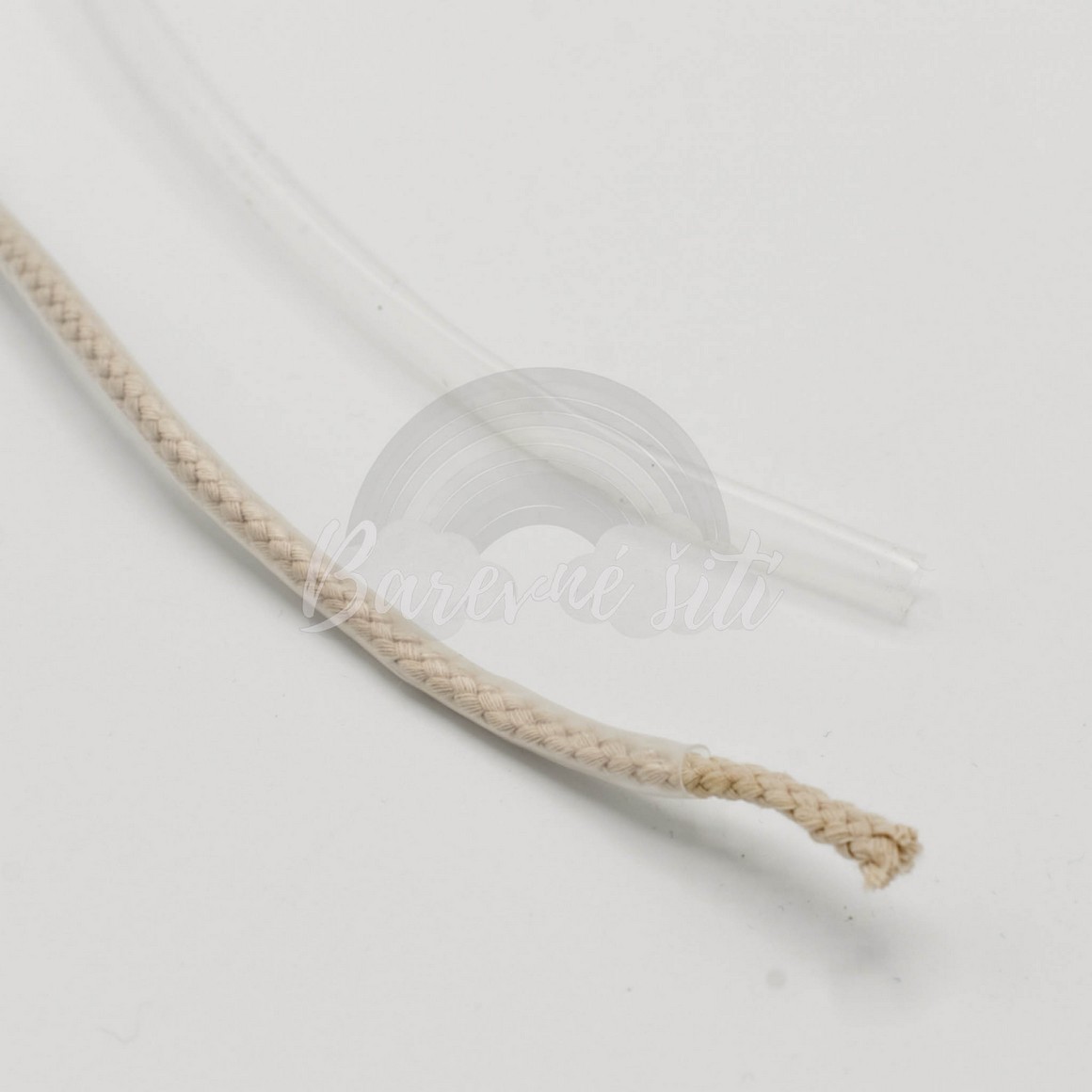 Smršťovací koncovka na šňůrky Průhledná 1cm (E)