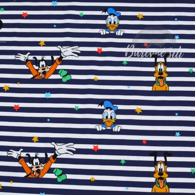 Úplet Mickeyho klubík modré pruhy (E) 0,6m/ks