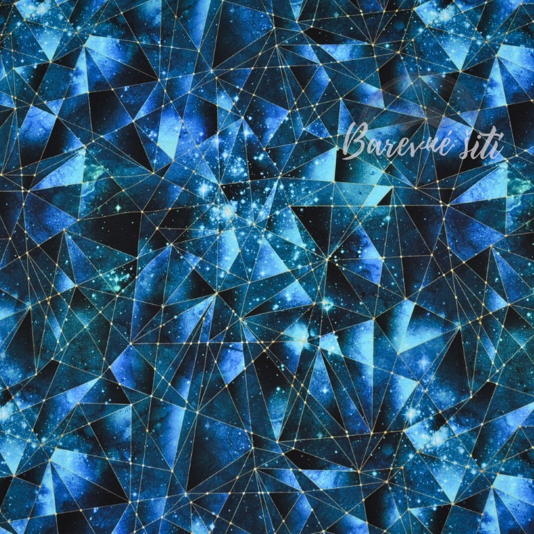 Teplákovina Galaktická geometrie modrá (E)