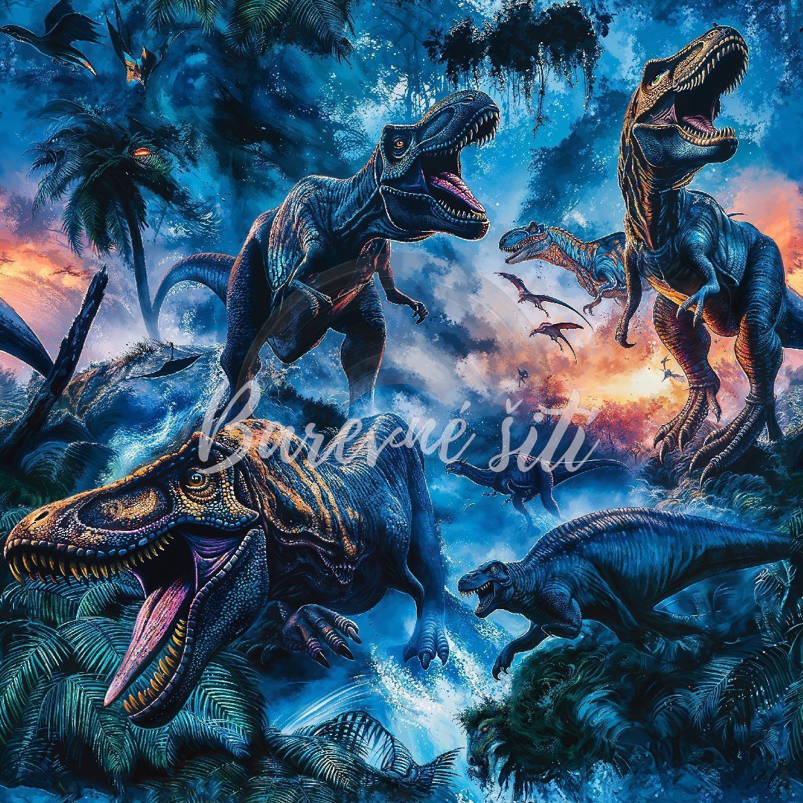 Teplákovina, Nebezpeční dinosauři modrá (E)
