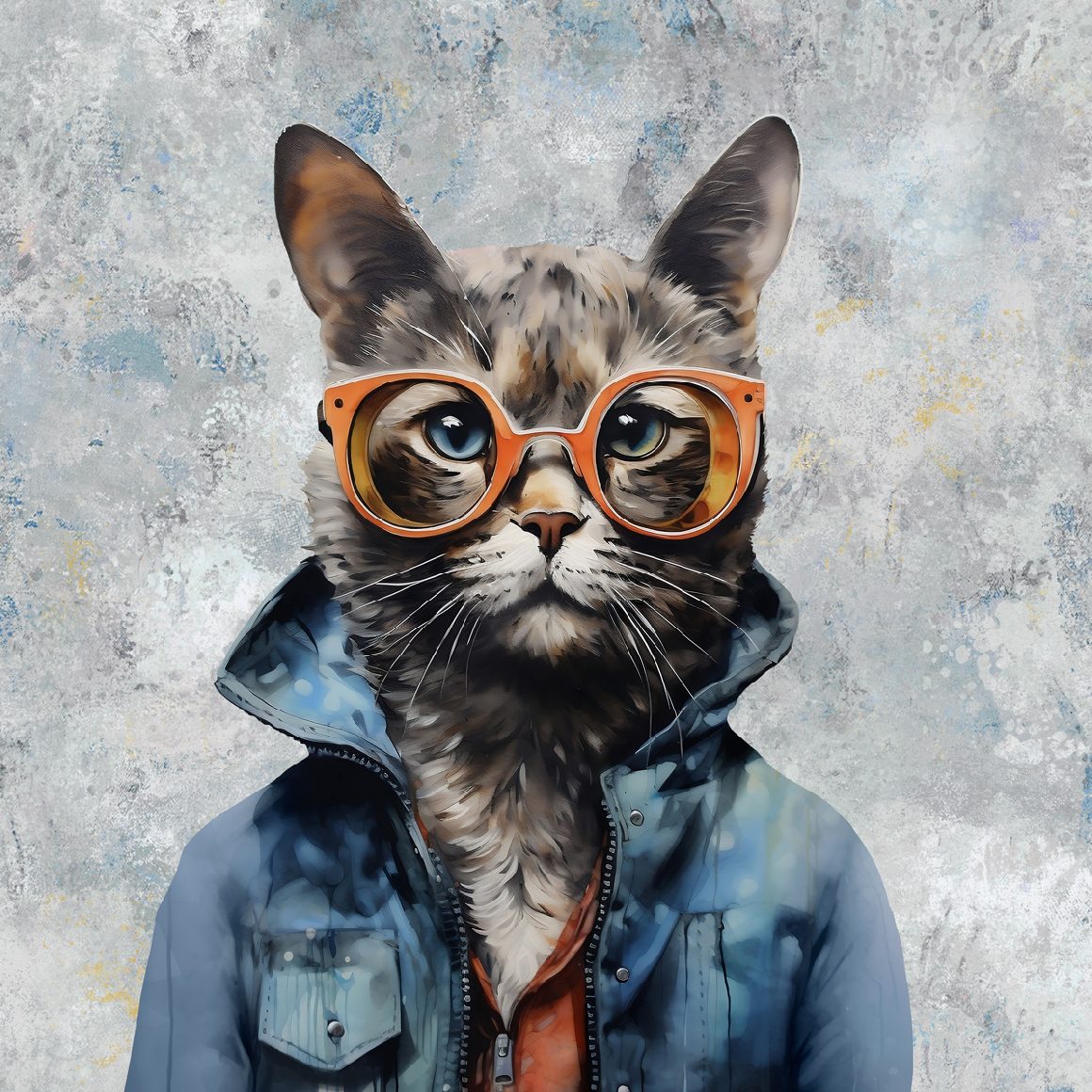 Teplákovina Hipster kocour, panel (E)