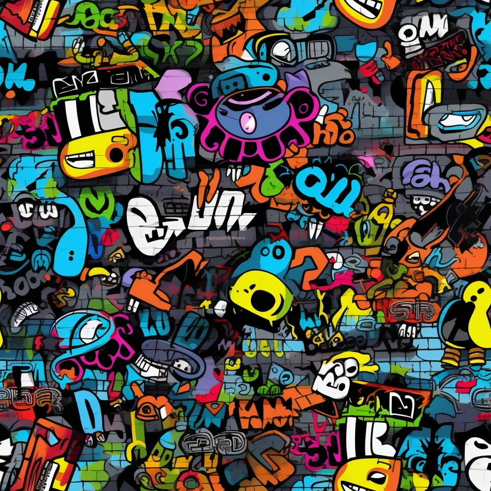 Zimní softshell Bláznivé graffiti na zdi (E)