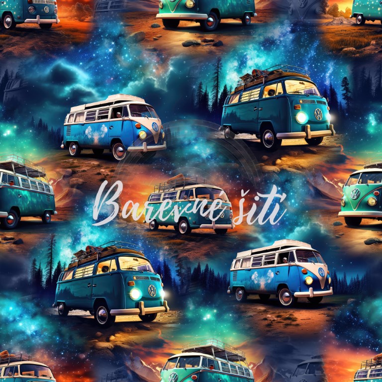 Zimní softshell Modrý VW bus PŘEDOBJEDNÁVKA (P)