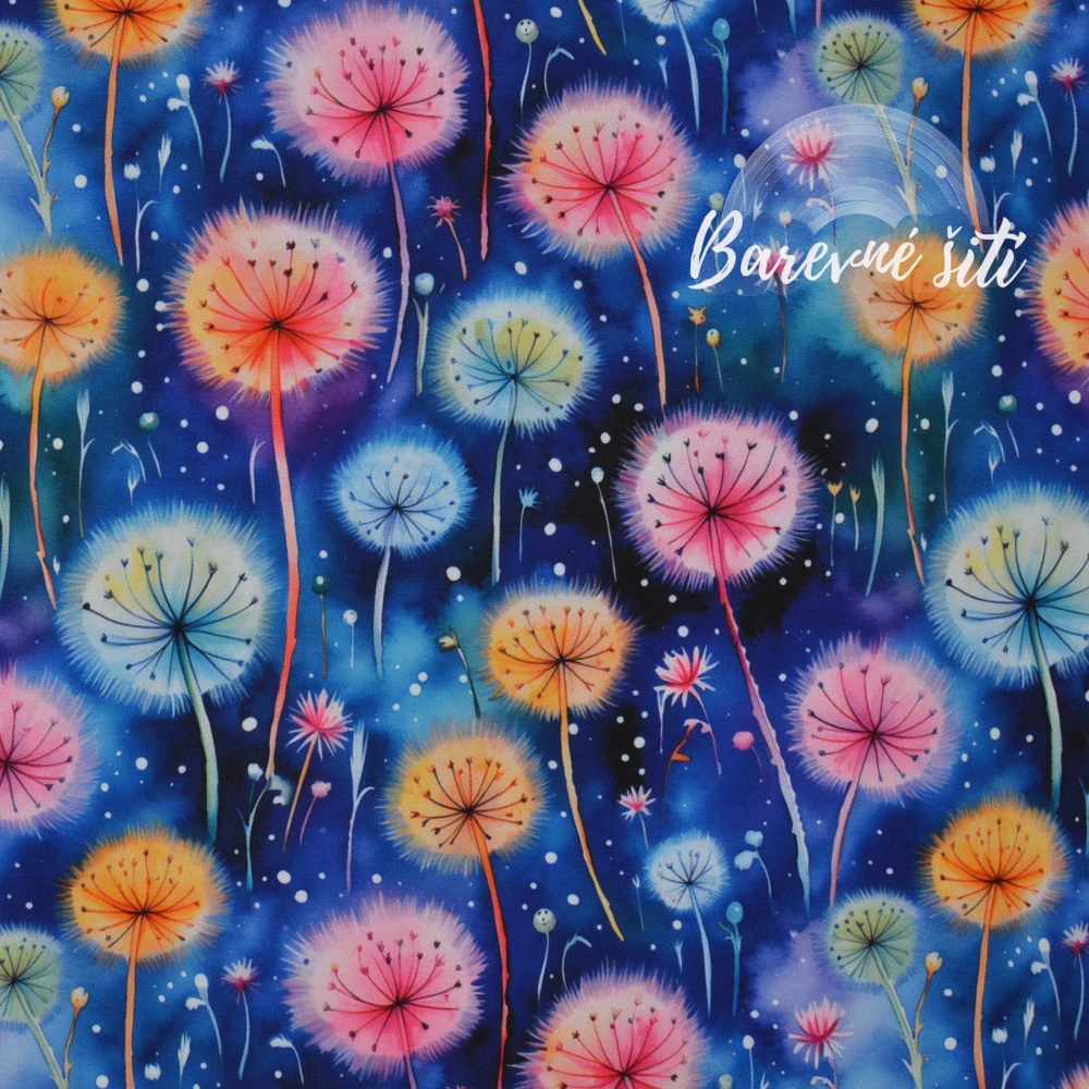 Zimní softshell Barevné odkvetlé pampelišky (E)