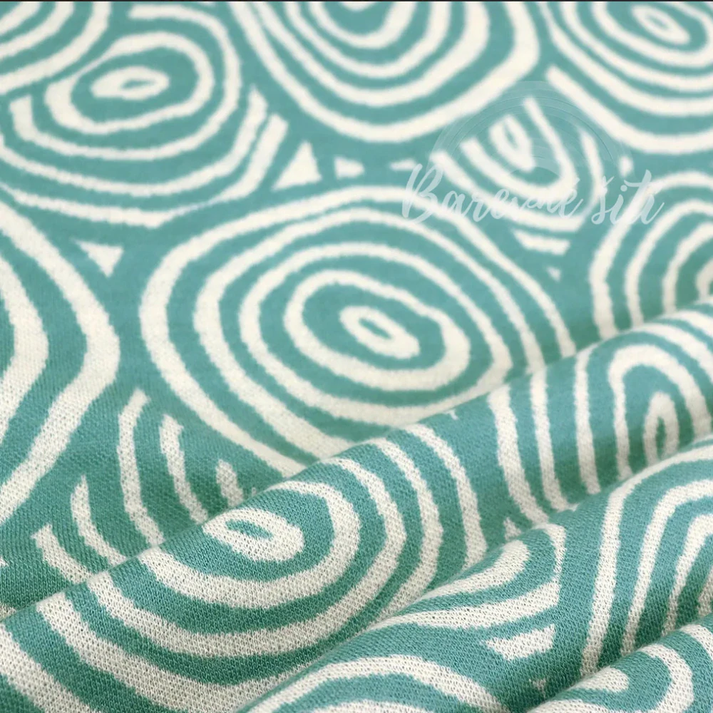 Merino Kruhy aqua a krém (E) 1m/ks