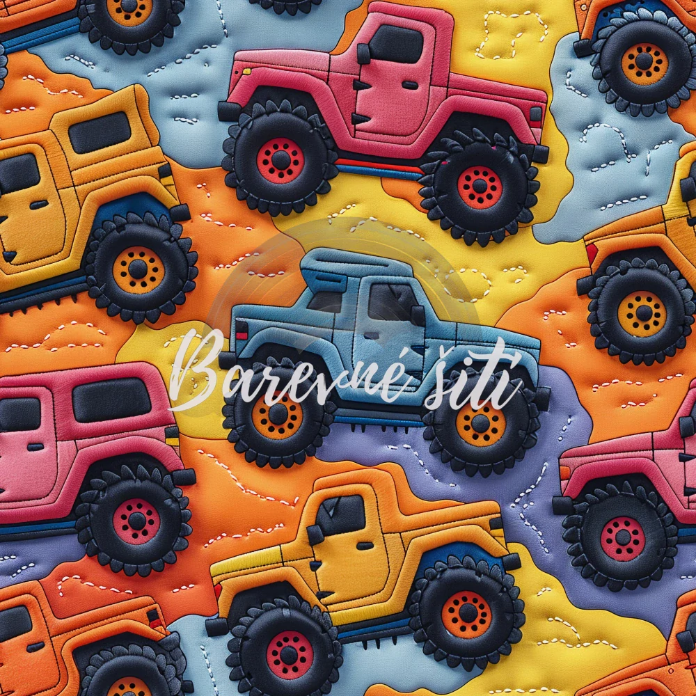 Úplet, Barevný MonsterTruck 3D (E)