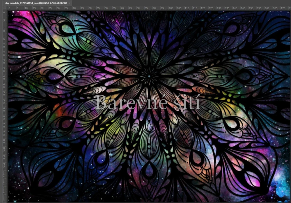 Teplákovina Mandala, hvězdná obloha, panel (E)