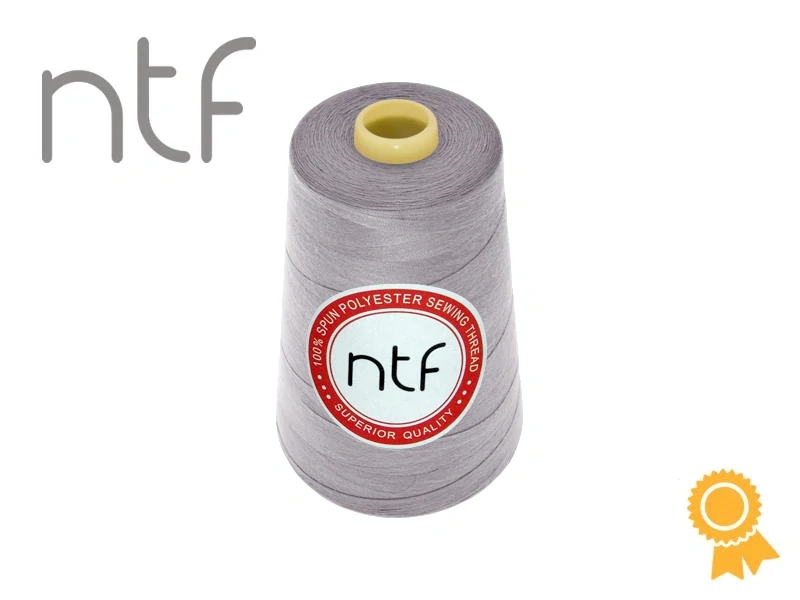 Světle šedý melír Premium, overlock niť, NTF 5000y (E)
