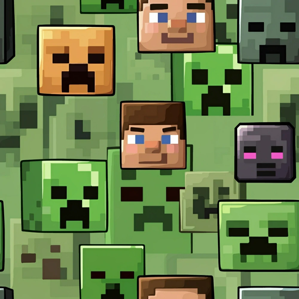 Zimní softshell Minecraft tváře PŘEDOBJEDNÁVKA (P)