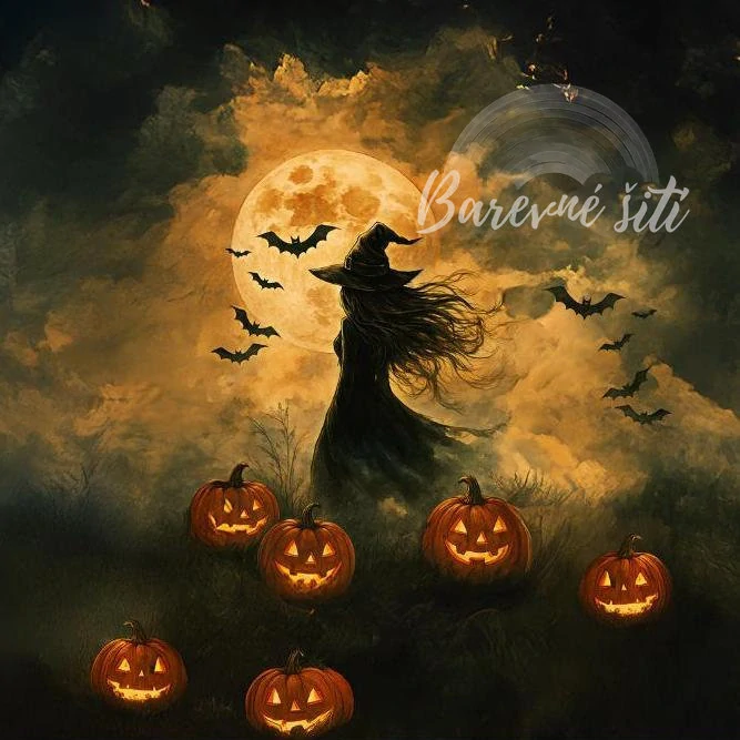 Úplet, Halloweenská čarodějka, panel (E)