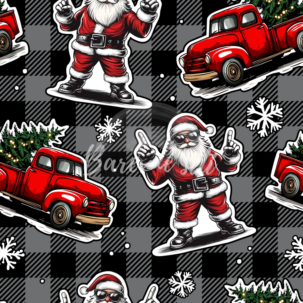 Úplet, Santa na šedočerném káru (E)