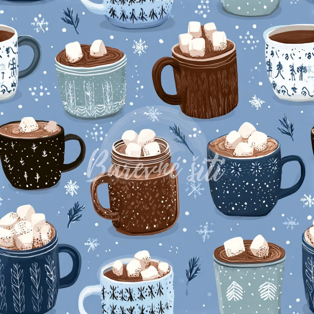 Teplákovina, Horká čokoláda, marshmallow na modré (E)