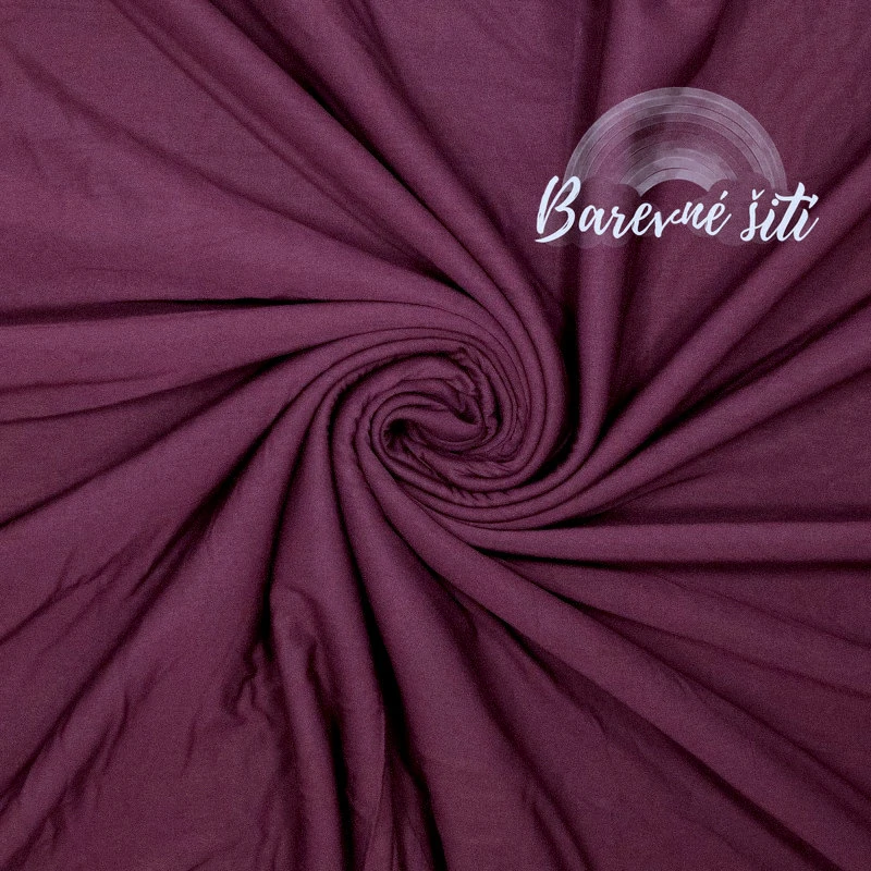 Bambusový úplet Švestka BIO (E)