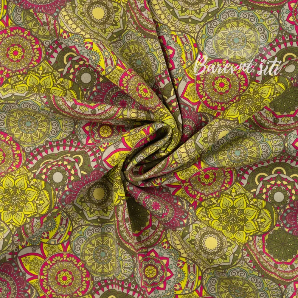 Teplákovina Mandala Orient Khaki (E) 1,1m/ks