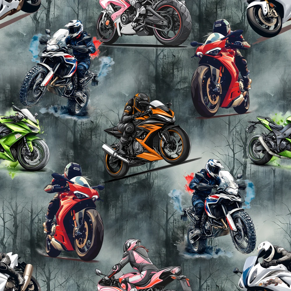Úplet, Barevné motorky na šedé (E)