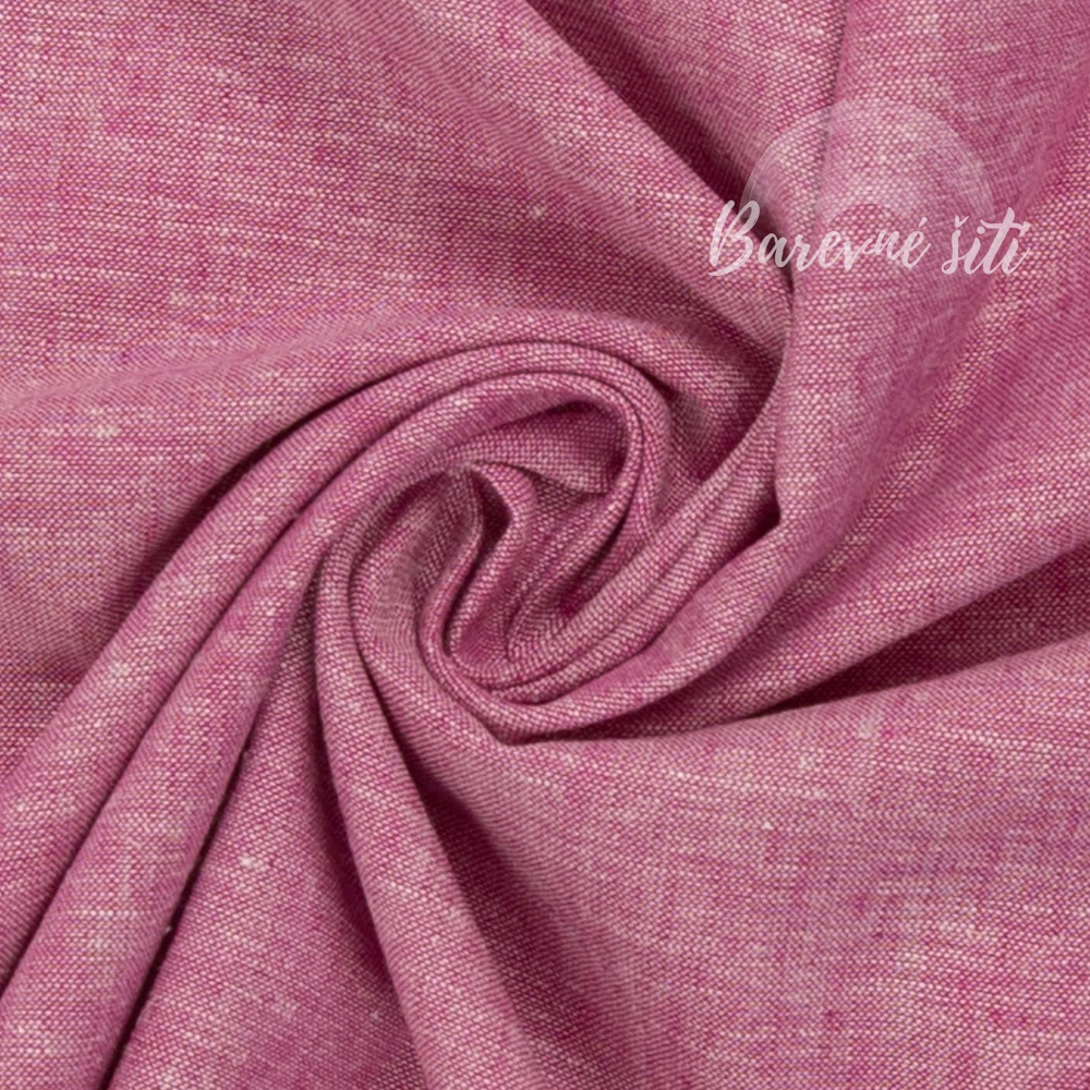 Len s bavlnou Jeans efekt Fuchsie (E) 0,90m/ks