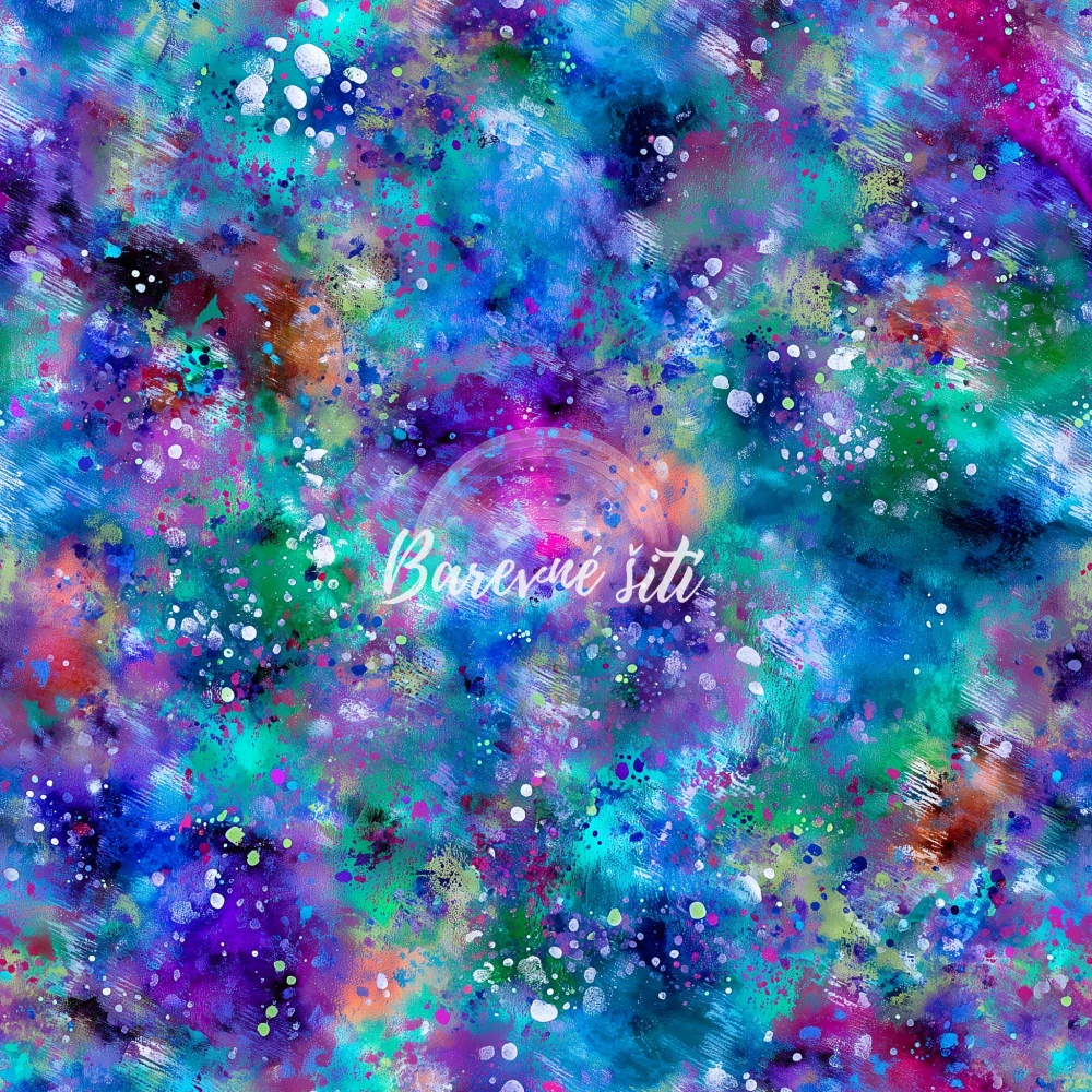 Jarní softshell Modrobarevná exploze (E)