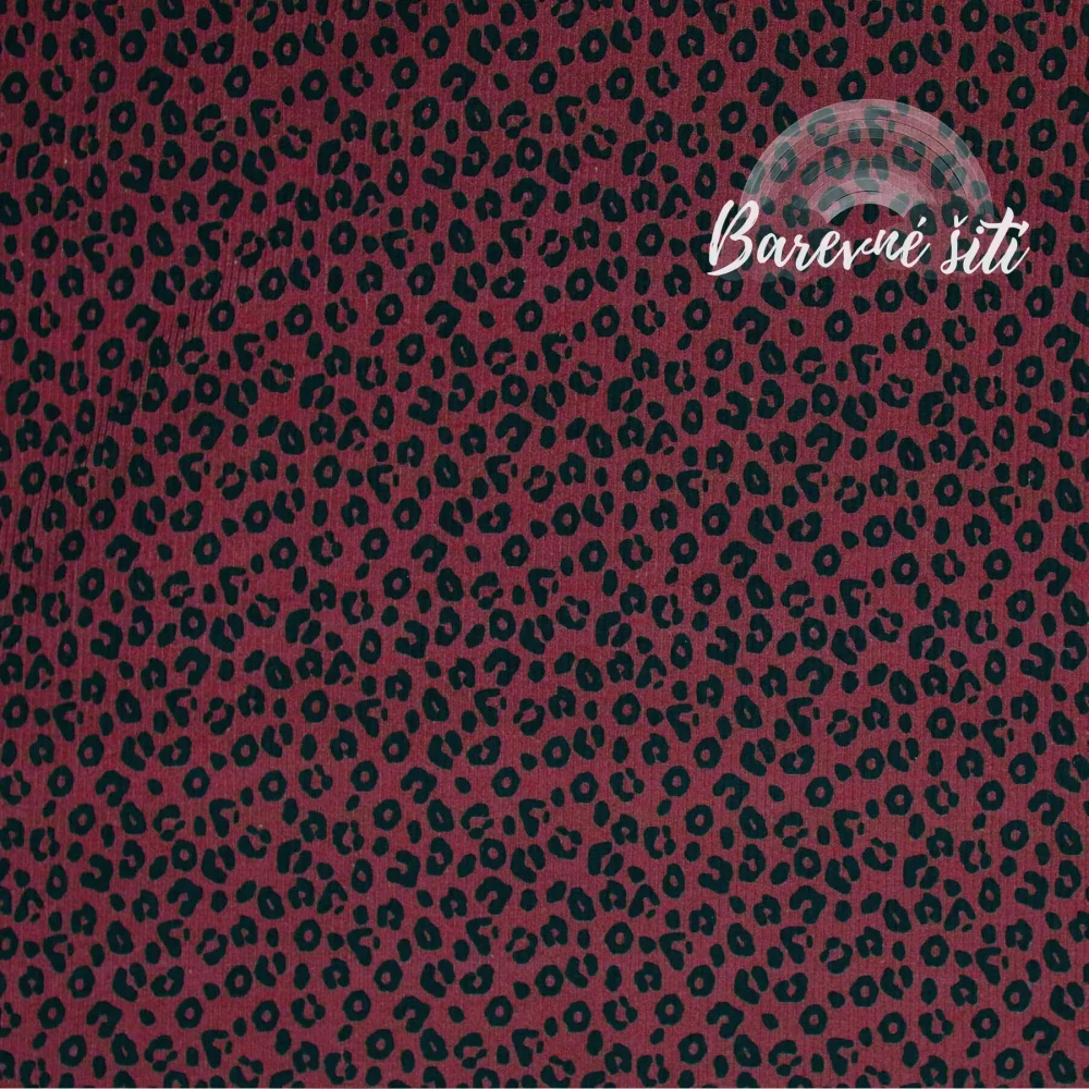 Žebrovaný úplet, Leopard bordó (ZUH)