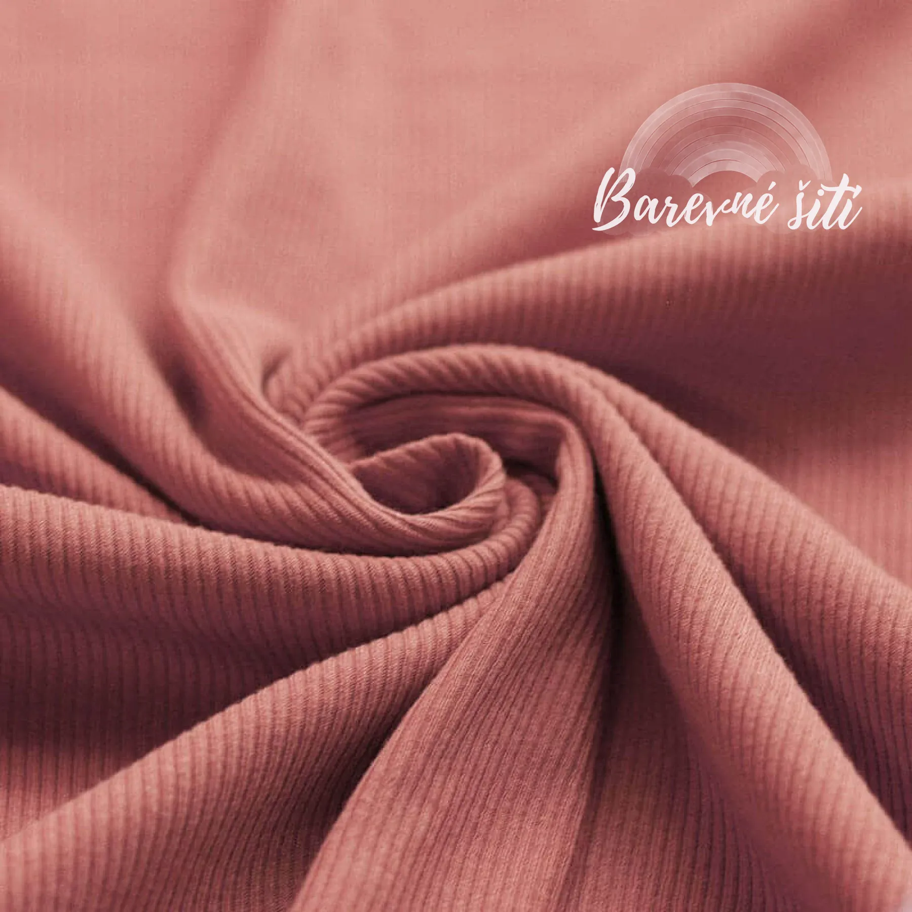 Žebrovaný úplet, Clay pink (ZUH)