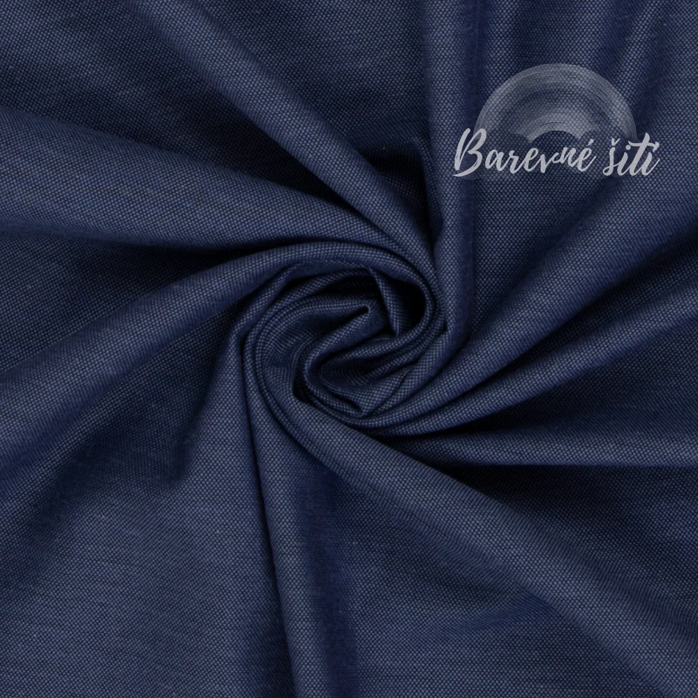 Košilovina, chambray Mika Navy (E)