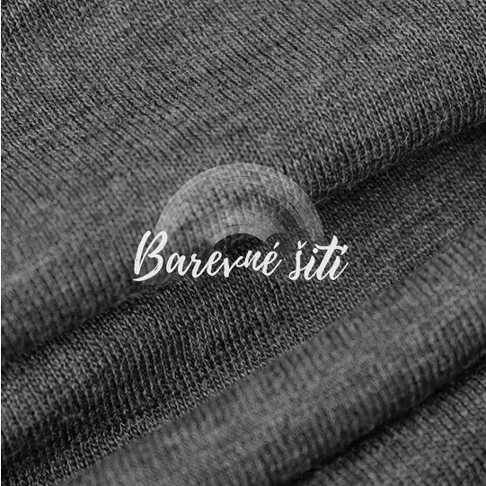 Letní merino rib Antracit (E)