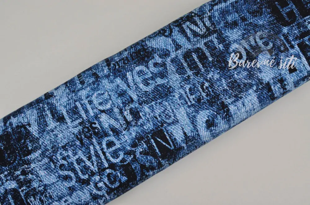 Úplet Denim blue, písmo (E)