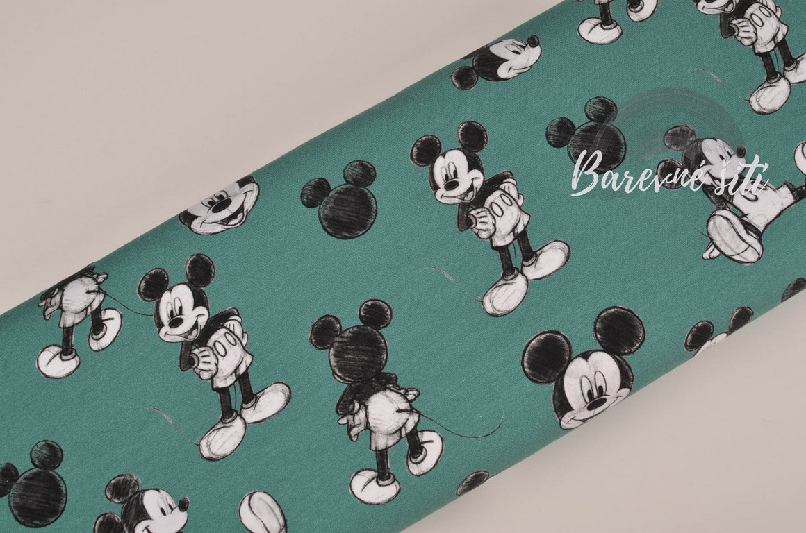 Úplet Mickey na zelenkavé (E)