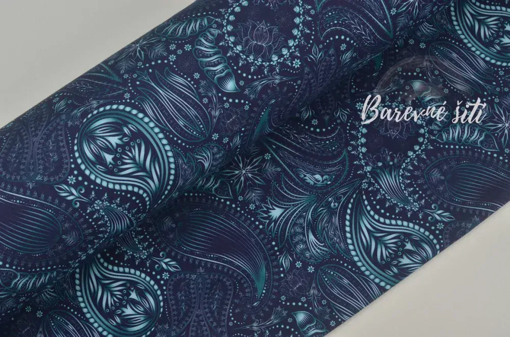 Úplet Azurové paisley (E)