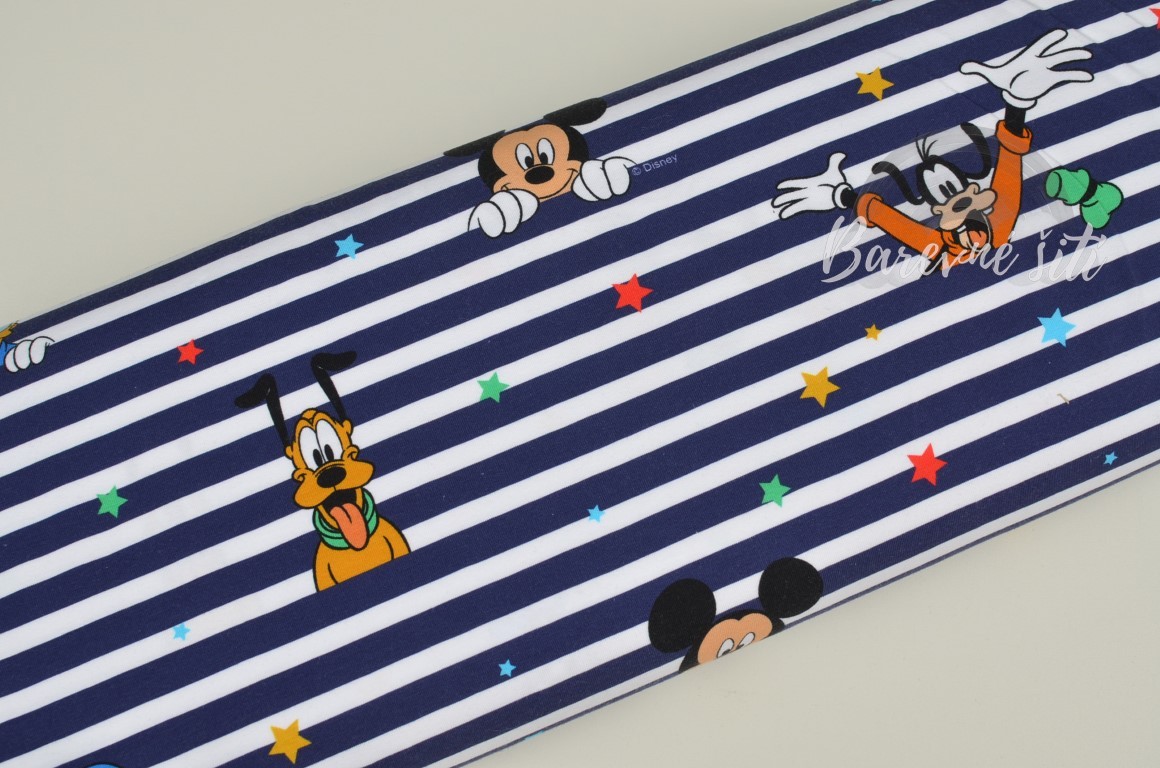 Úplet Mickeyho klubík modré pruhy (E) 0,6m/ks