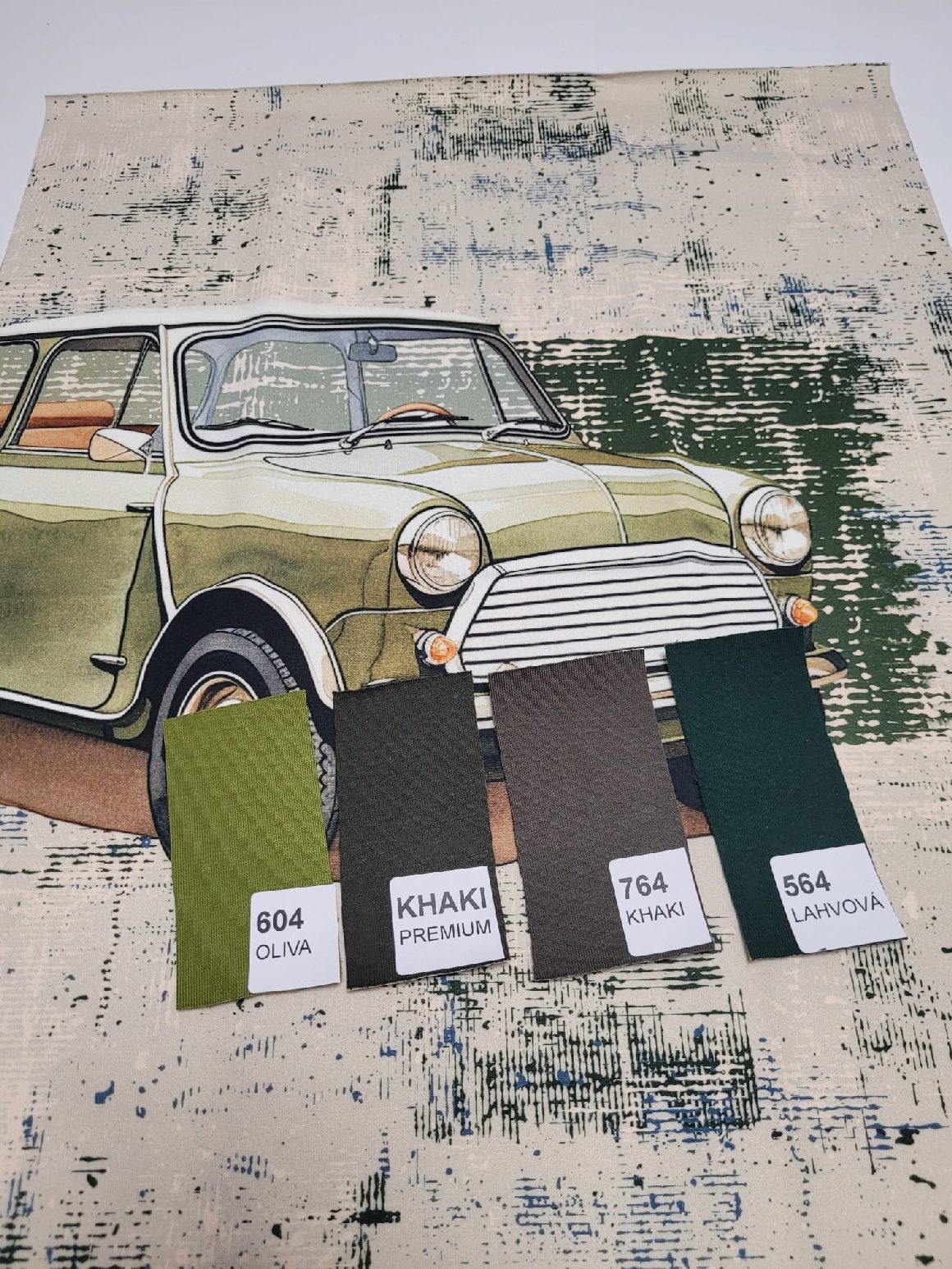 Teplákovina Zelenkavý veterán panel (E)