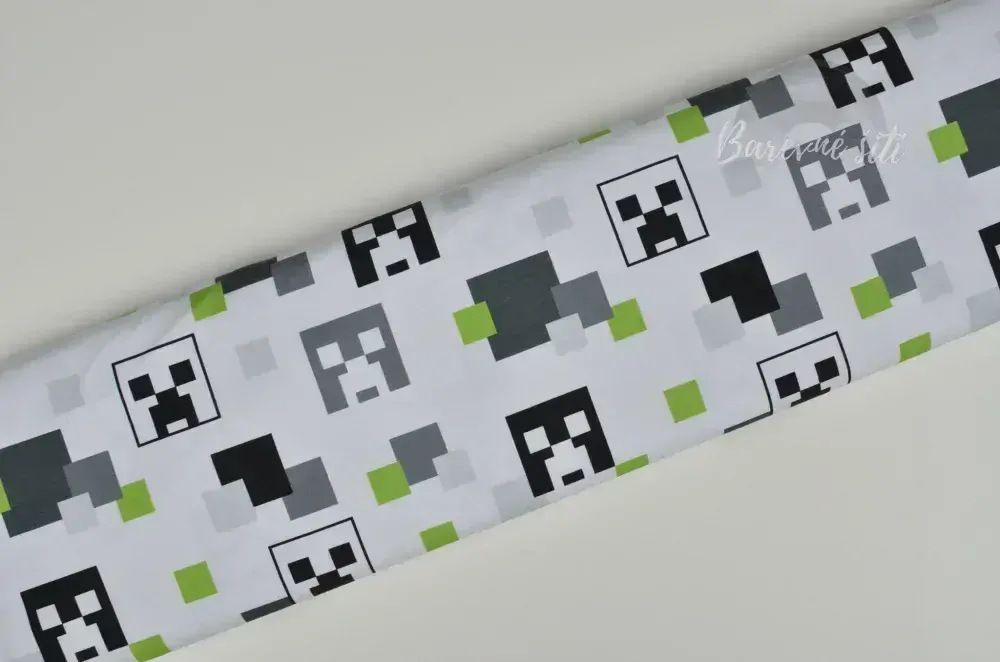Úplet, Creeper Minecraft bílá (E)