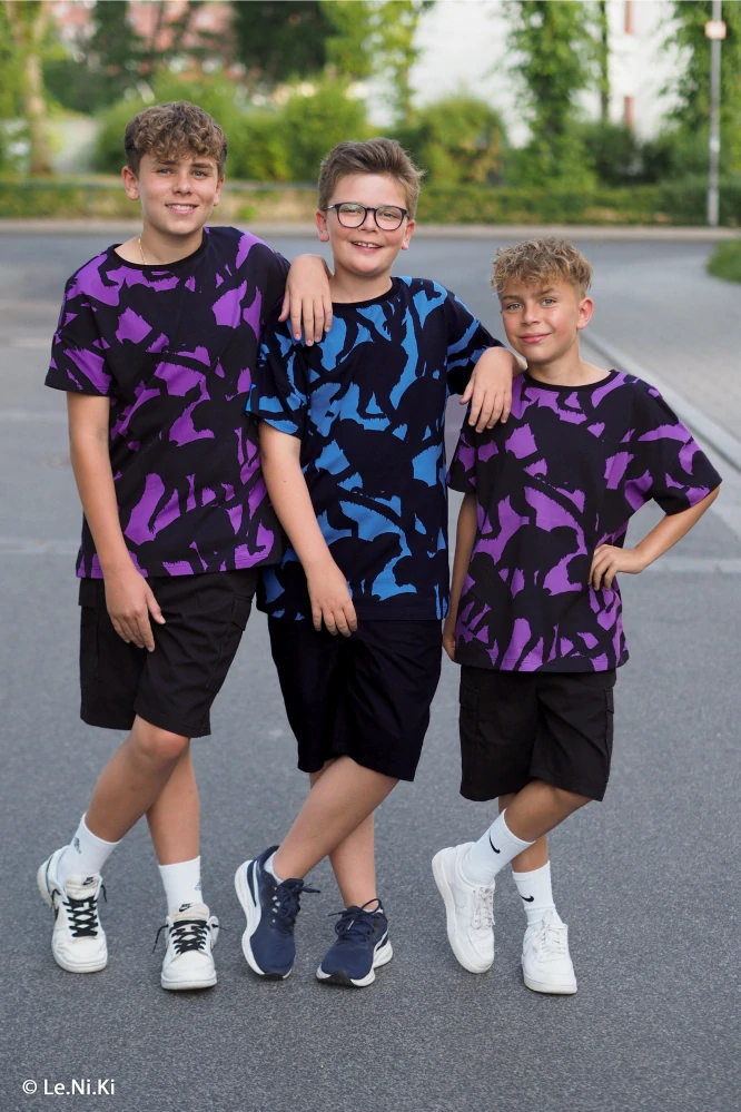 Úplet Opičí abstrakce fialová, MJ (E) 0,85m/ks