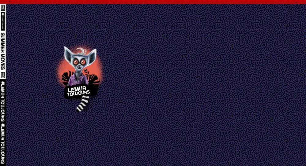 Úplet Lemur fialový, panel (E)