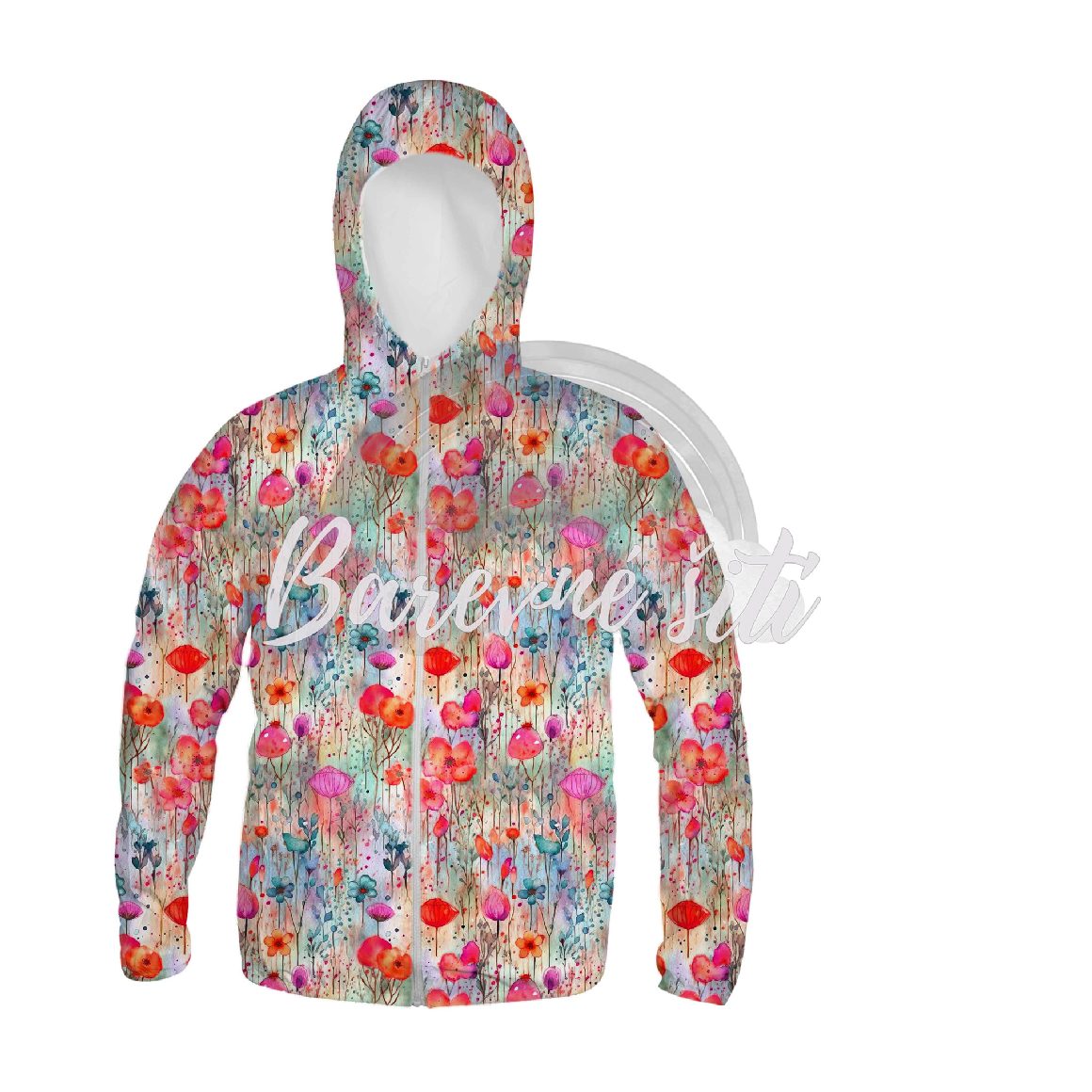 Zimní softshell Červené máky, růžové makovice PŘEDOBJEDNÁVKA (P)