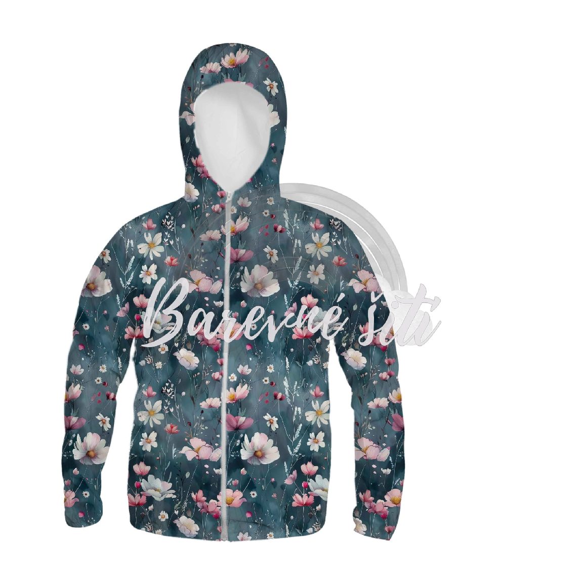 Zimní softshell Růžové kvítky na ocelové PŘEDOBJEDNÁVKA (P)